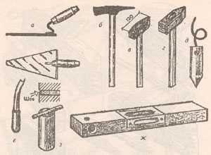 Инструменты для выполнения каменных работ
