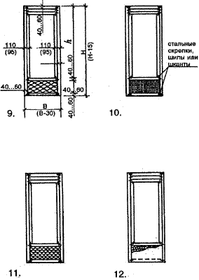 Примеры заполнения щитов дверных полотен (продолжение)