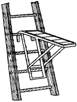 Лестница с приставной площадкой