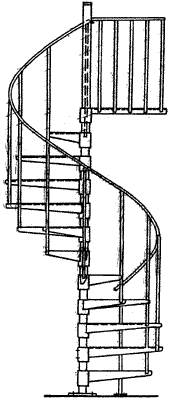 Схема винтовой лестницы