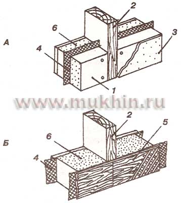 Варианты традиционного заполнения каркаса