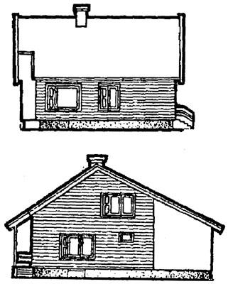 Четырехкомнатный дом с мансардой (возможен вариант с подвалом)
