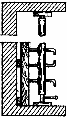 Фиксирование облицовочного листа с помощью вертикальной трубчатой стойки