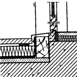 Покрытие в виде "обратной конструкции" на примере террасы. Плиты не должны опираться непосредственно на теплоизоляцию, чтобы не препятствовать диффузии воздуха